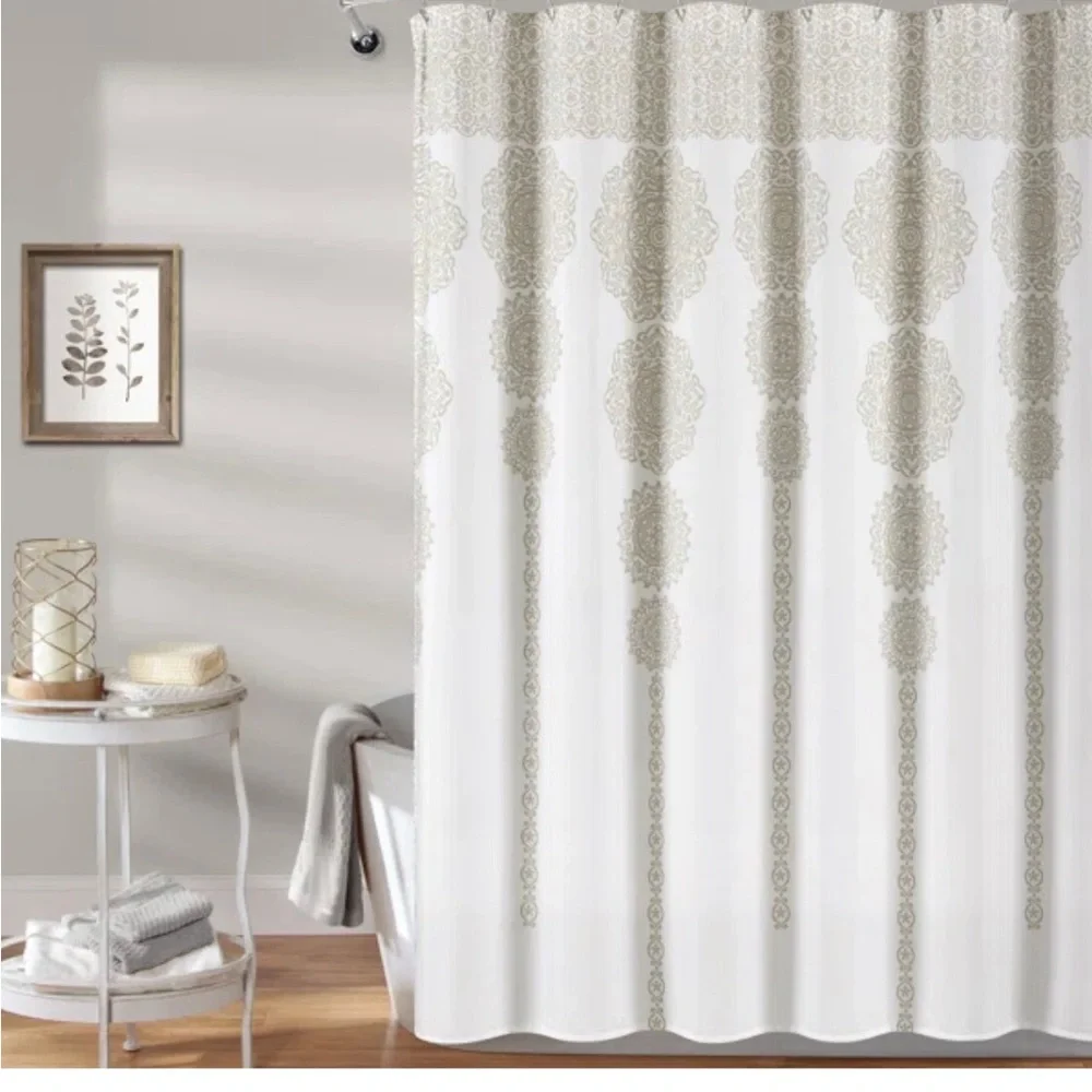 Elegant Beige Shower Curtain